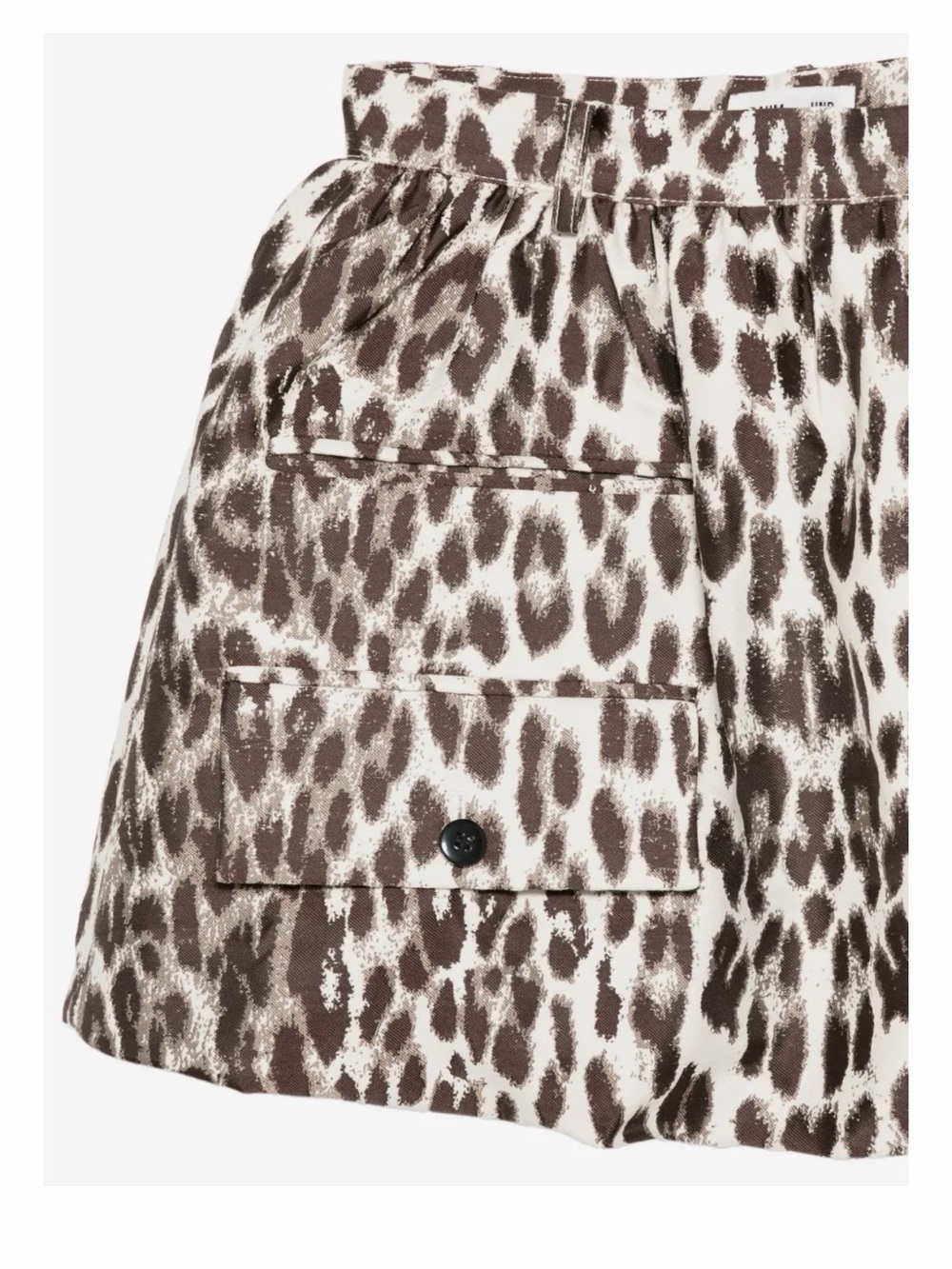 Baum und pferdgarten Leopard Print A-Line Mini bubble Skirt Brown & cream - Picture 3 of 5
